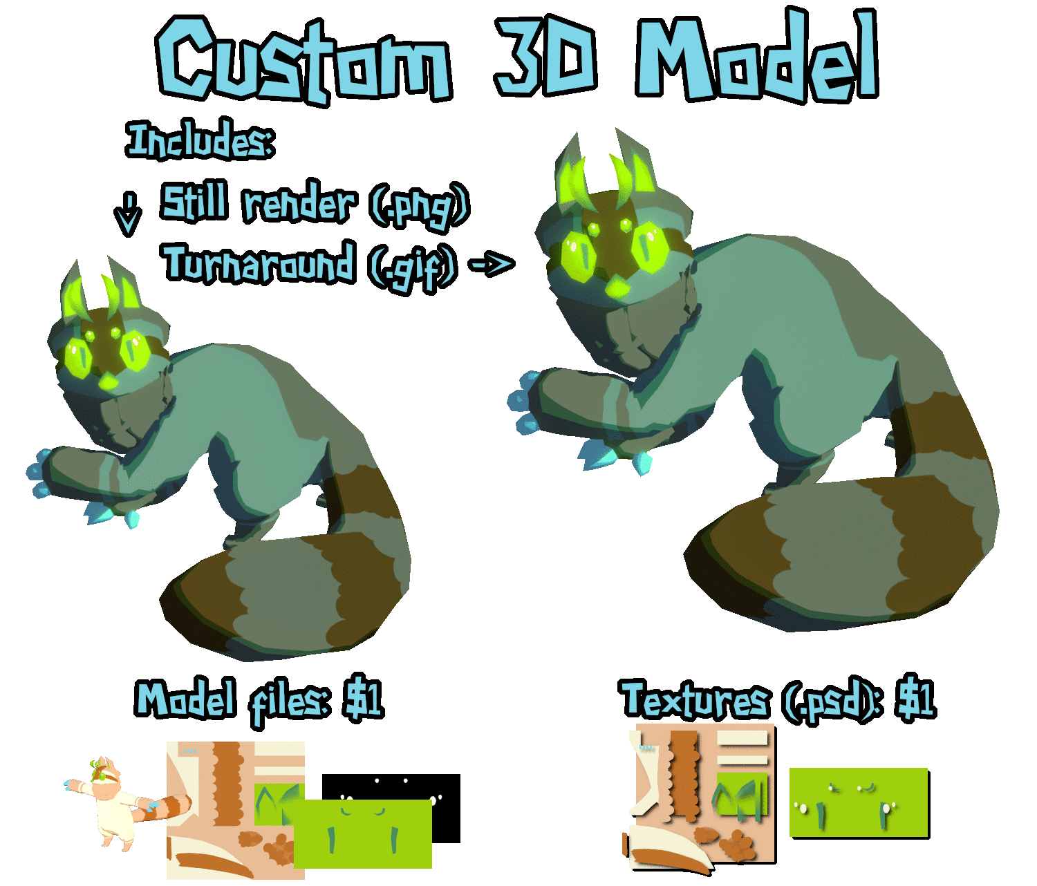 3D Custom Model - $70